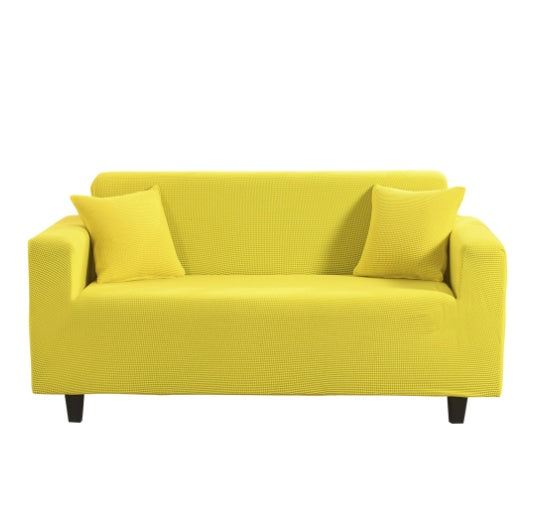 Housse de canapé imperméable jacquard extensible – coloris jaune citron
