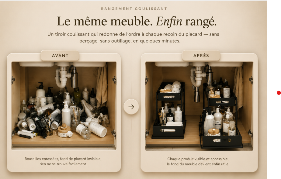 Sous l'évier, tout retrouve sa place