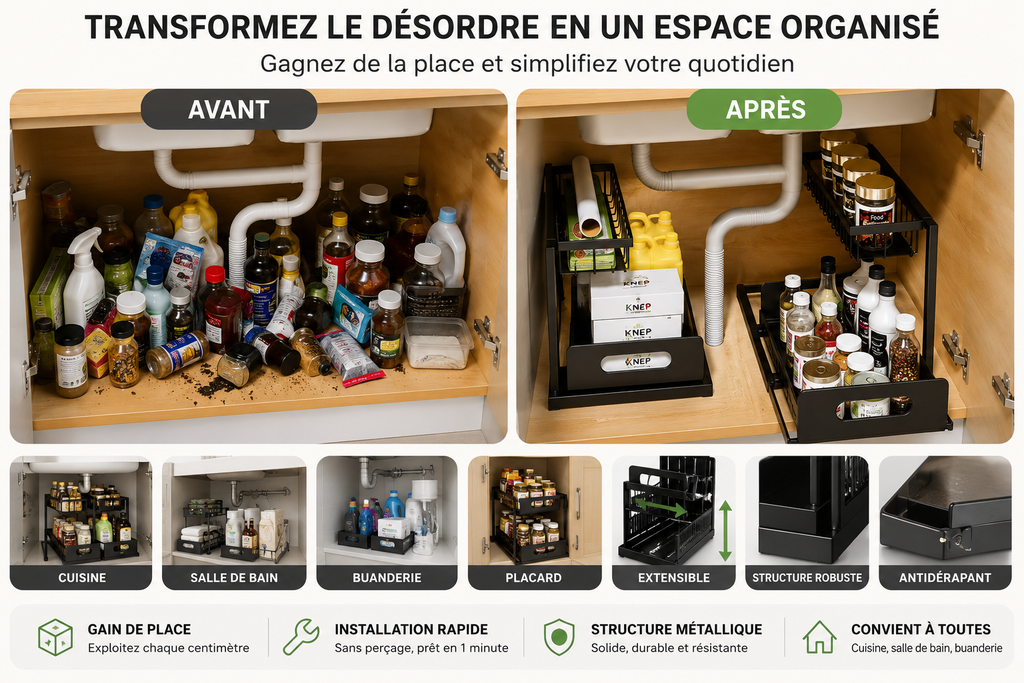 Organisateur Extensible Sous Évier